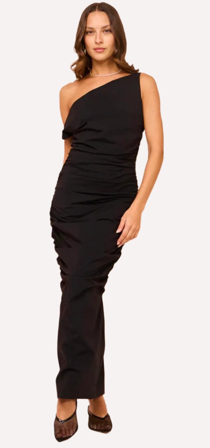 One Shoulder Midi Dress by ISSY