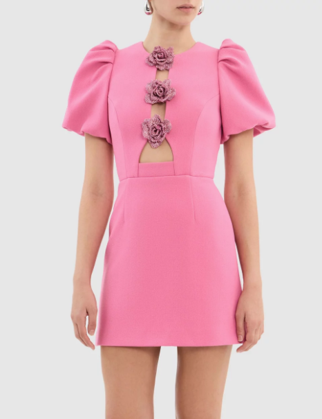 Aubree Flower Mini Dress by REBECCA VALLANCE